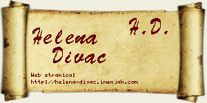 Helena Divac vizit kartica